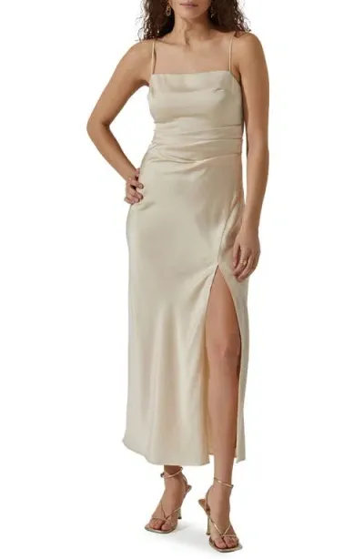 Astr The Label Satin Slipdress In Eggshell