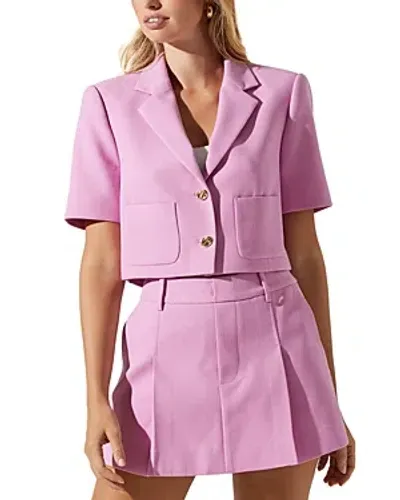 Astr The Label Siarah Cropped Blazer In Pink