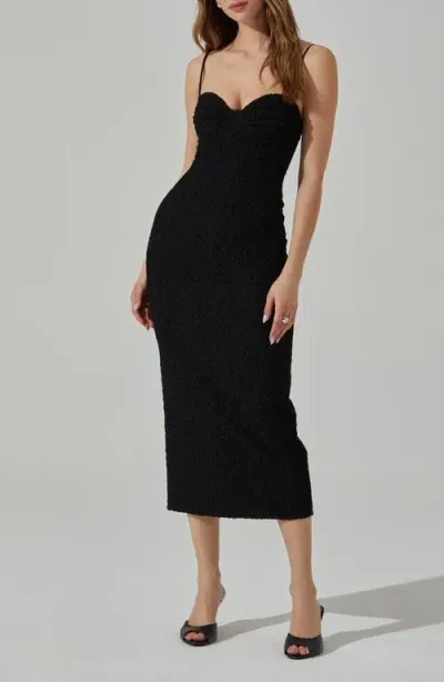 Astr The Label Textured Bustier Cocktail Dress In Black