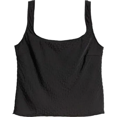 Astr The Label Textured Satin Tank In Black