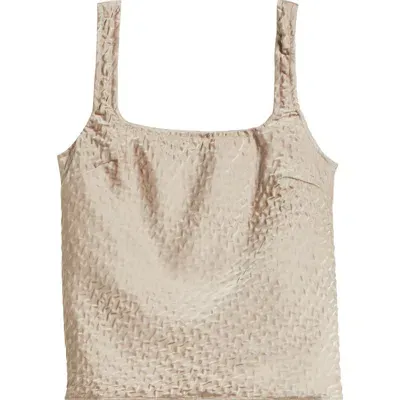 Astr The Label Textured Satin Tank In Champagne