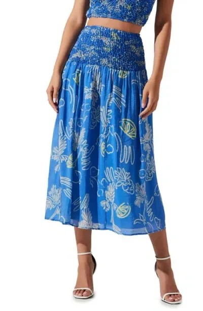 Astr The Label Tropical Print A-line Skirt In Multi