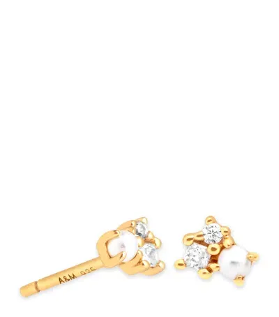 Astrid & Miyu Gold-plated Embellished Stud Earrings