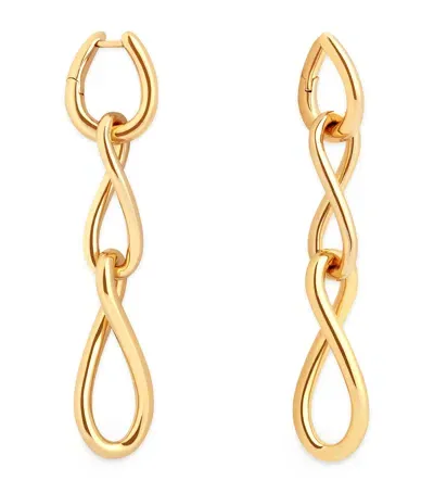 Astrid & Miyu Gold-plated Silver Infinite Drop Earrings