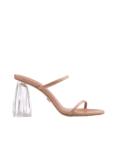 Atana Fiorellini Glass Heel 95 Tan In Beige