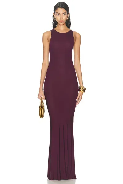 Atlein Sleeveless Bias Long Dress In Coa Lie De Vin