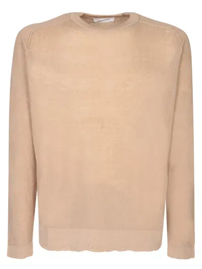 Atomo Factory Beige Linen And Cotton Sweater By