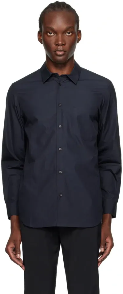 Aton Navy Standard Shirt In 075 Navy