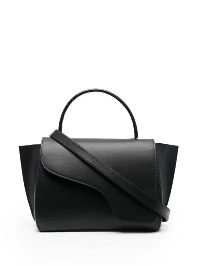 Atp Atelier Arezzo Leather Tote Bag In Black