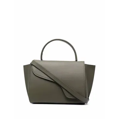 Atp Atelier Asymmetric Flap Tote In Green