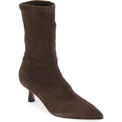 Atp Atelier Cerone Pointed Toe Kitten Heel Boot In Walnut