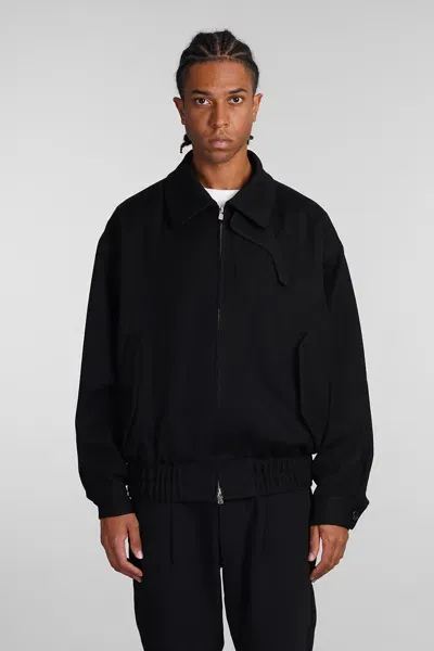 Attachment Bomber In Black Wool