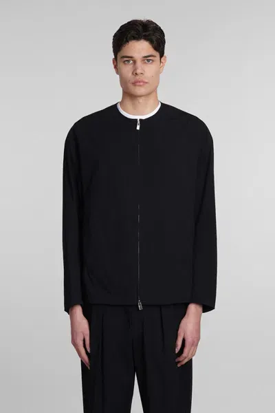 Attachment Casual Jacket In Black Cotton