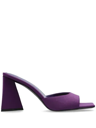 Attico 85mm Devon Mules In Purple