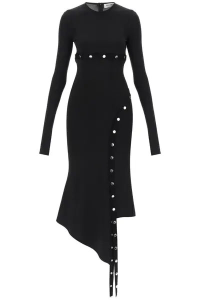 Attico Asymmetric Dress With Snap Buttons