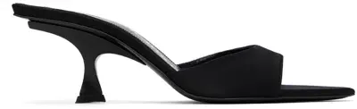 Attico Bes Black Satin Sandals