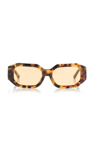 Attico Blake Geometrical Acetate Sunglasses In Brown