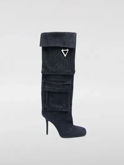 Attico Boots The  Woman Color Denim