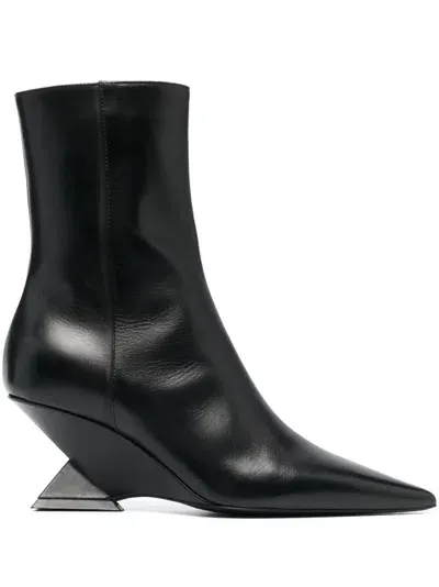 Attico Cheope 70mm Ankle Boots In Black