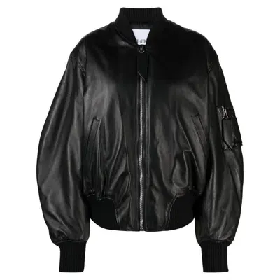 Attico Anja Bomber Jacket In Black