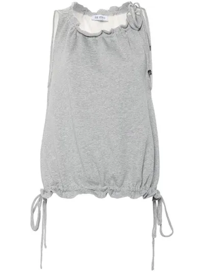 Attico Drawstring Tank Top In Grey