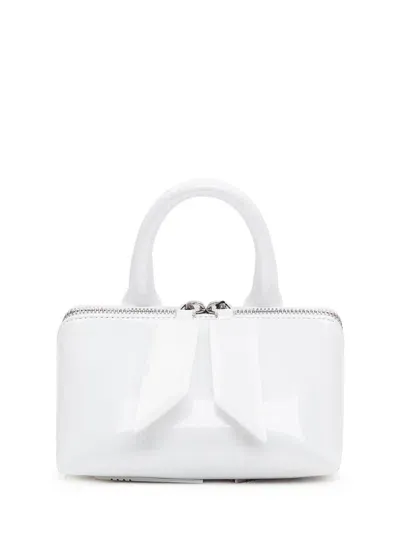 Attico Mini Friday Leather Crossbody Bag In White