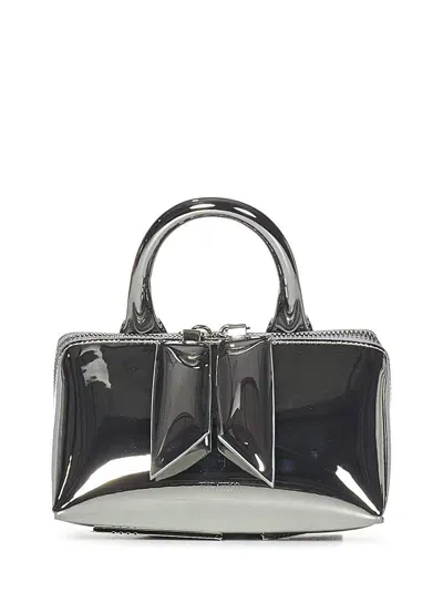 Attico Friday Handbag In Silver