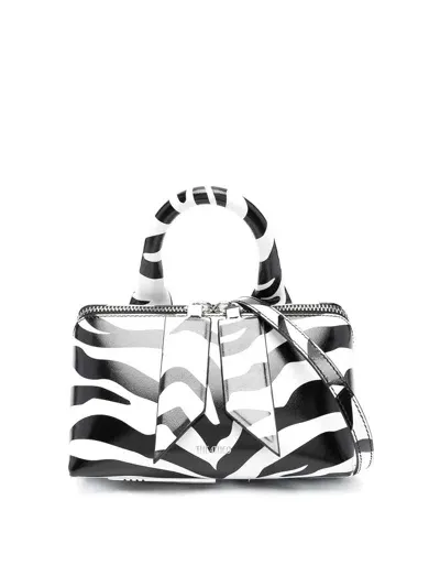 Attico Women's Friday Zebra Tote Bag In White