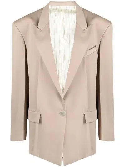 Attico Glen Blazer In Neutrals