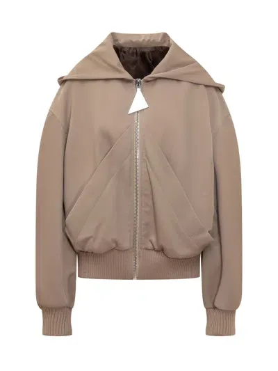 Attico Maxi Bomber In Beige