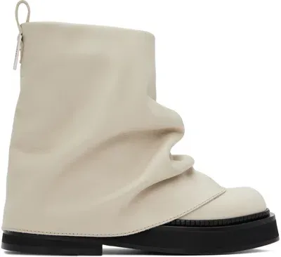 Attico Off-white Mini Robin Boots In 001 White