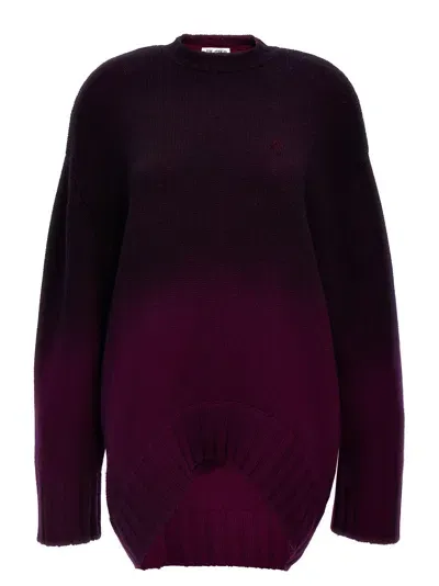 Attico Oversized Knit Dress Dresses Purple