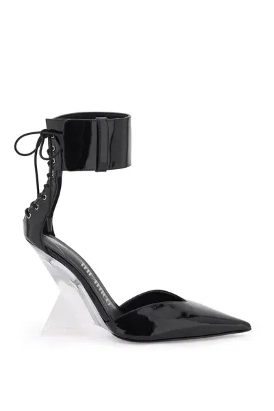 Attico Patent Leather Morgan Pumps In Black