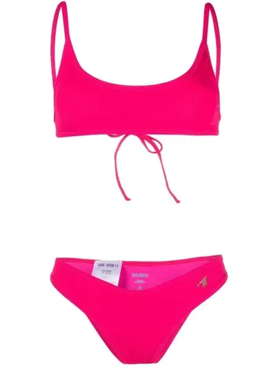 Attico Scoop-neck Bikini Set In Pink