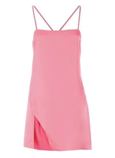 Attico The  Woman Mini Dress Pink Size 8 Polyester, Glass In Neon Pink