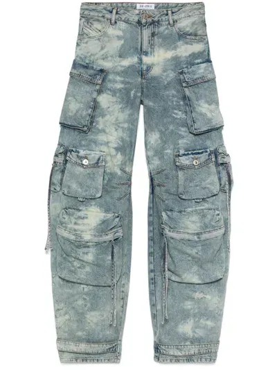 Attico The  Fern Denim Cotton Jeans In Clear Blue