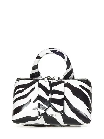 Attico The  Friday Zebra Print Handbag In White