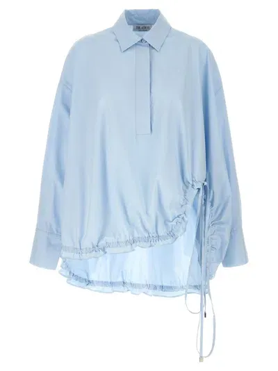 Attico The  Logo Embroidery Shirt In Light Blue