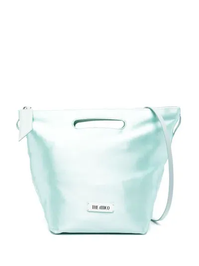 Attico Via Dei Giardini 30 Satin Tote Bag In Blue