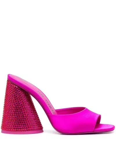 Attico Luz Mules In Fuchsia