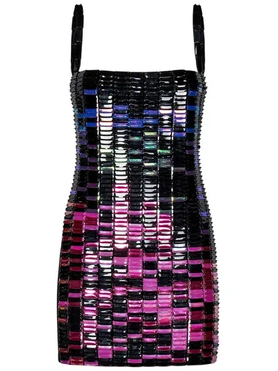 Attico Sequinned Minidress In Black