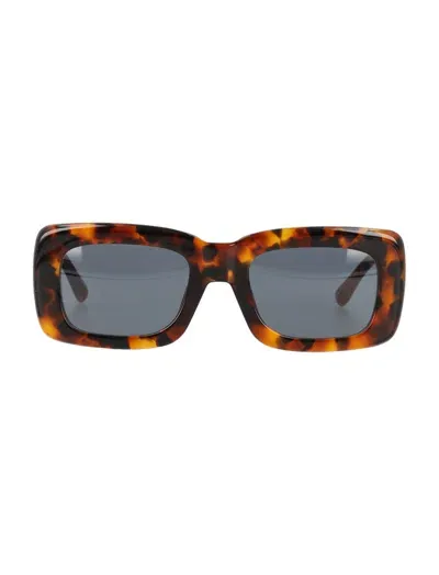 Attico The  X Linda Farrow Rectangular Frame Sunglasses In Multi