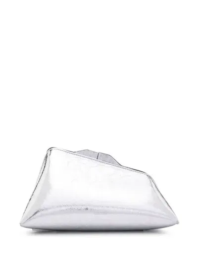 Attico Oversized Clutch 8.30pm In Silver