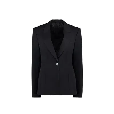 Attico Virgin Wool Jacket In Black