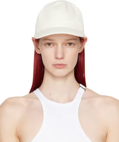 Attico White Baseball Cap In 043 Milk