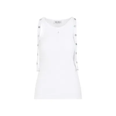 Attico White Studded Tank Top