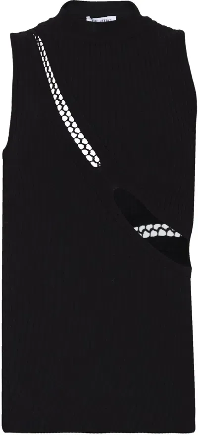 Attico Black Cutout Tank Top