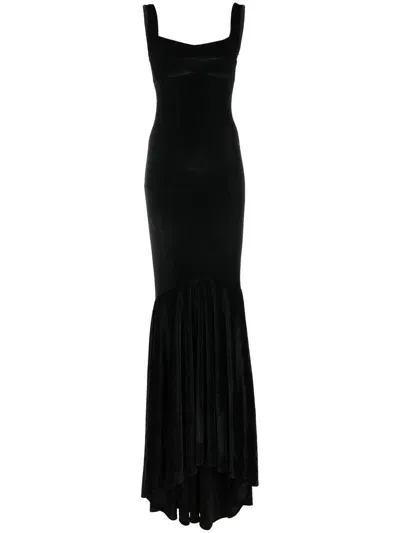 Atu Body Couture Sleeveless Fishtail Gown In Black