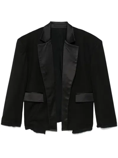 Atu Body Couture X Rue Ra Raw-cut Blazer In Black