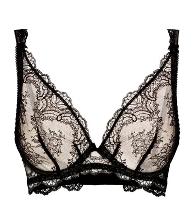 Aubade Lace Plunge Triangle Bra In Black